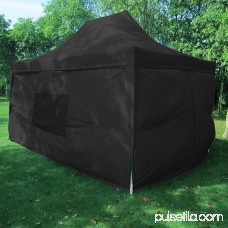 Quictent Privacy 10x15 EZ Pop Up Canopy Party Tent Gazebo 100% Waterproof with Sides and Mesh Windows Green